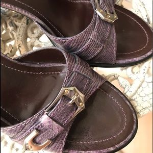 Franco Sarto purple leather mules size 7